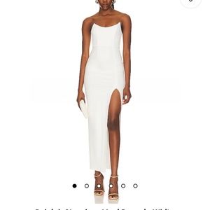 Superdown White Strapless Maxi Dress, size Small